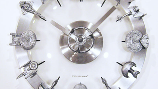 A Star Trek Clock Built From Micro Machines